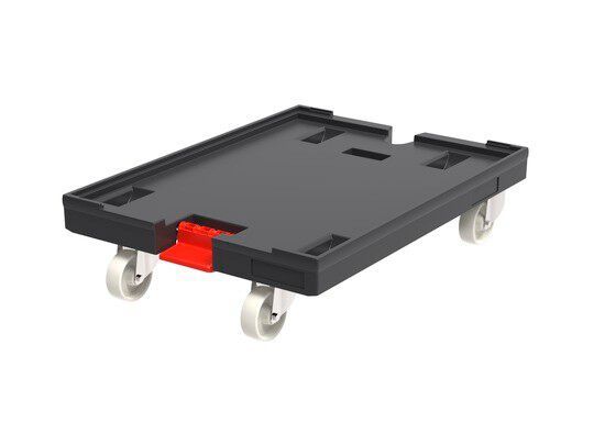 Walther Faltsysteme stellt seinen neuen Rollwagen mit zentraler Feststellbremse vor. Die Bremse löse gleich mehrere Probleme beim Handling und Transport.(Bild:  Walther Faltsysteme)