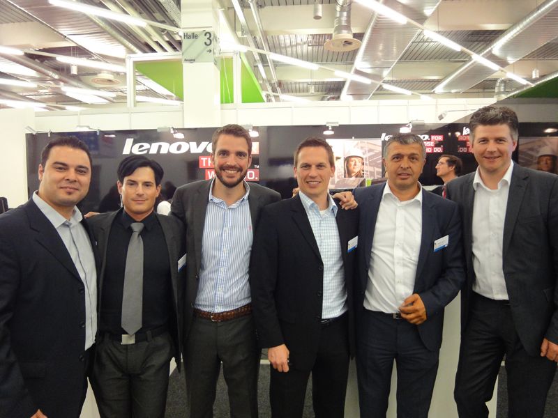 Lenovo-Team: v.l.Ömer Sengül, Benjamin Rieger, Jan Rabenau, Gerald Fuchs, Aggelos Derezis und Lars Henkel (Archiv: Vogel Business Media)