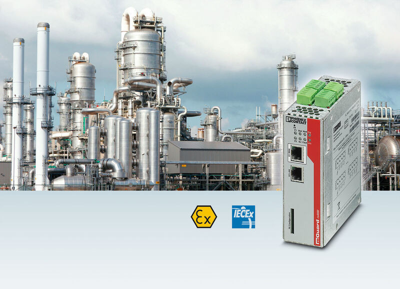 The mGuard security router comprises IECEx and Atex approval. (Phoenix Contact)