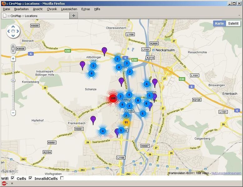 Darstellung der gespeicherten Ortungsdaten mittels Google Maps. (Archiv: Vogel Business Media)