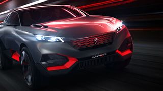 Das Concept Car Peugeot Quartz: ein Crossover mit 500 PS starkem Hybridantrieb. (Bild: Peugeot)