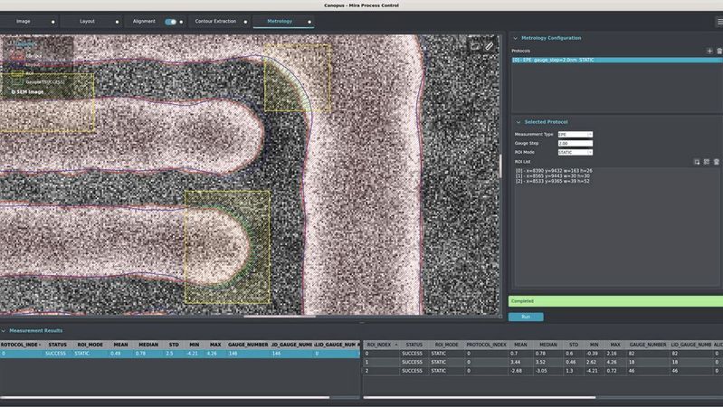 Die Machine-Learning- (ML) und KI-Technologie von Canopus AI für Messtechnik und Inspektion – Messung des Kantenplatzierungsfehlers (EPE) zur Verbesserung der Simulationsmodelle für die Waferherstellung.(Bild:  Siemens EDA / Canopus AI)