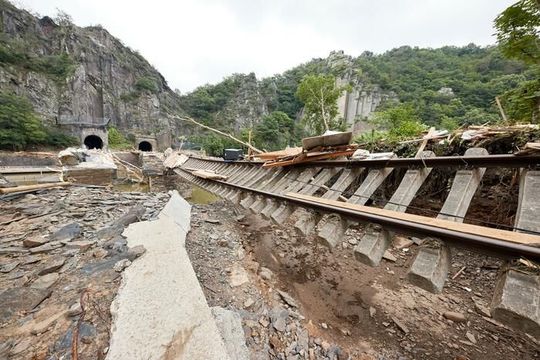 The study shows that the foreign media are less likely to report on certain effects of climate change, such as droughts and flooding (shown here: the 2021 Ahrtal floods).(Source:  Volker Lannert/ Uni Bonn)