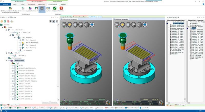 Das Simulationsprogramm optimiert die Werkzeugpfade und überflüssige Werkzeugbewegungen werden vermieden. (Spring Technologies)