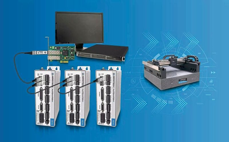Die einzelnen Achsen der Steuerungsplattform Automation1 sind über den Hyperwire-Bus verbunden, den leistungsfähigsten Kommunikationsbus der Motion-Control-Branche. (Bild: Aerotech)