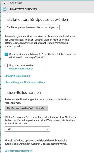 Die Verwaltung von Windows-Updates wurde komplett geändert. Microsoft bietet hier eine neue Oberfläche. Die Home-Edition von Windows 10 erlaubt nicht das Blockieren oder Verzögern von Updates. Hier werden Updates immer installiert. (Bild: Thomas Joos)