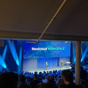 Die Vorstellung des Nextcloud Workplace auf Ionos Summit 2025 in Berlin.(Bild:  Vogel IT-Medien)