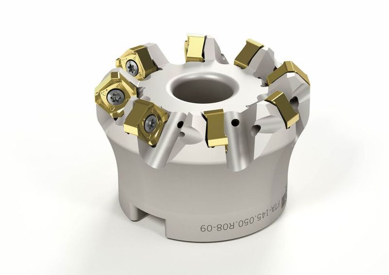 Das ist eins der neuesten Zerspanungssystem von Arno Werkzeuge. Es handelt isch um den FT-Planfräser 09. Statt bisher sechs Zähne, haben nun acht davon auf dem stabilen Werkzeugträger Platz. (Bild: Arno)