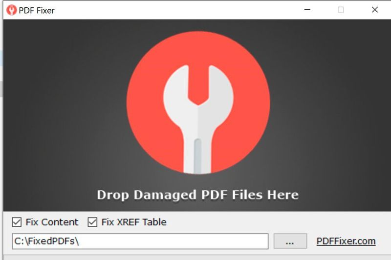 Starten von PDF Fixer und Auswählen der PDF-Datei, die repariert werden soll. (Joos/PDF Fixer (Screenshot))