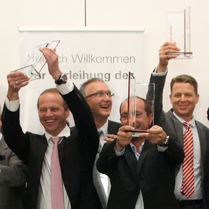 Verleihung Innovation Award 2015 auf der Achema ()
