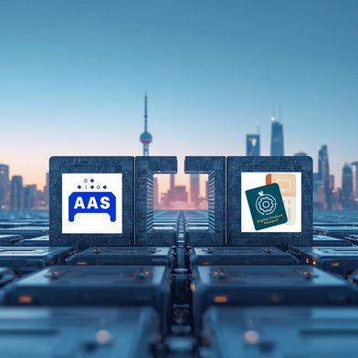 Die Verwaltungsschale (AAS) und der Digitale Produktpass (DPP) bilden zusammen mit eindeutiger Identifikation (IEC 61406) und Digitalen Zwillingen die Grundlage für maschinenlesbare Lifecycle‑Daten, automatisierte Compliance, Interoperabilität und zirkuläre, datengetriebene Geschäftsmodelle. (Bild: Pepperl+Fuchs)
