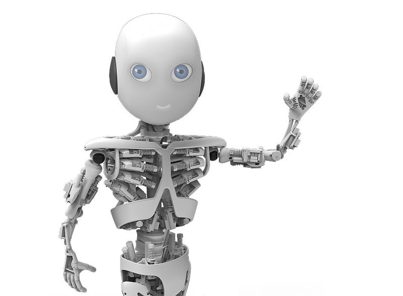 So ähnlich dürfte der humanoide Roboter Roboy aussehen, der am 9. März in Zürich präsentiert wird. (Bild: Awtec/AI Lab)