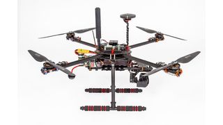 Eine Testdrohne des Fraunhofer HHI. (Bild: Fraunhofer Heinrich-Hertz-Institut)