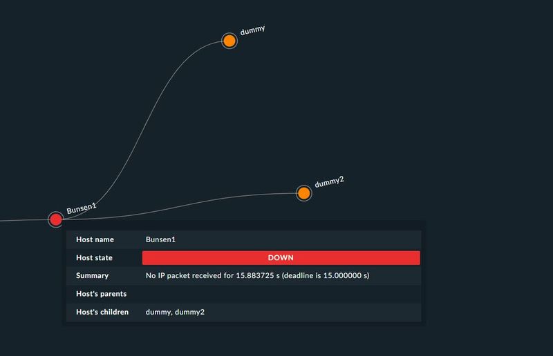 Abbildung 2: Wenn der Parent-Host down ist, sind die Kinder unerreichbar (unreach). (Bild: Lang | Checkmk)