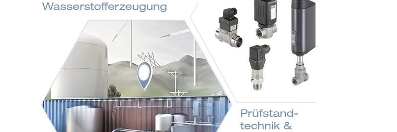 Sowohl bei der Erzeugung als auch bei der Verteilung und Nutzung von Wasserstoff haben sich die Fluidik-Komponenten von Bürkert Fluid Control Systems bewährt. (Bild:  Bürkert Fluid Control Systems)