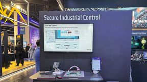 Offenes Ökosystem: Unter dem Motto „Secure Industrial Control“ präsentieren AMD und Bosch Rexroth dem Messepublikum, wie IT und OT auf einer einheitlichen Software-Architektur zusammenwachsen. (Bild: mc/VCG)