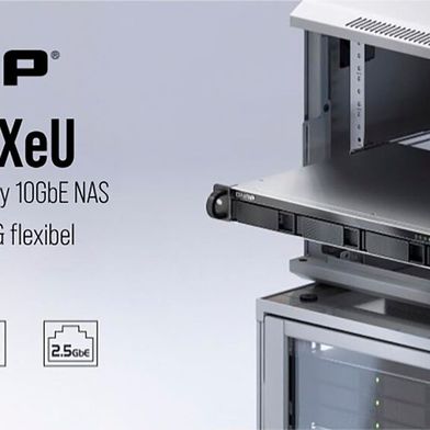 QNAP hat das TS-432XeU vorgestellt: ein kompaktes 1U-Rack-NAS mit kurzer Bautiefe für kleinere geschäftliche Umgebungen. (Bild: QNAP)