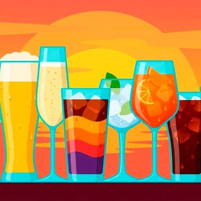 Was Deutschland trinkt wirklich? Antwort auf diese Frage gibt der Sommer-Drink-Report von Flink. (Bild: Gemini 3 Pro Image / KI-generiert)