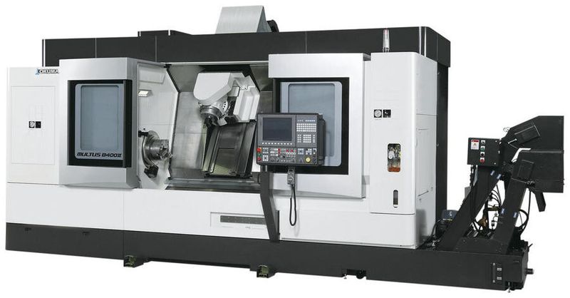 Die Intec bietet das Präsentationsfeld für die Multus B300II-W von Hommel CNC-Technik. Sie verfügt über 7 CNC-Achsen und ihre 16 kW-Werkzeugspindel beschleunigt mit ihrem patentierten PREX-Motor in 0,8 s auf 10.000 U/min. (Bild: Hommel CNC-Technik)