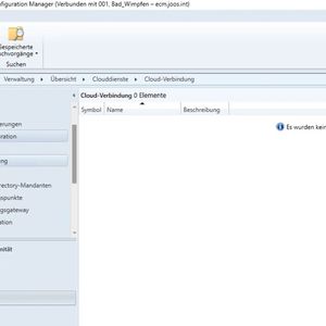 Im Bereich „Cloud-Dienste“ der ECM-Konsole erfolgt die Anbindung von ECM an Endpoint Manager. Hier steht auch der entsprechende Agent zur Verfügung.(Bild:  Microsoft / Joos)