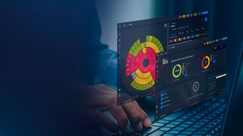 Sensor-Übersichten und Alarmanzeigen machen Abweichungen vom normalen Netzwerkverkehr sichtbar, etwa wenn Flow-Sensoren ungewöhnliche Verbindungen oder Datenvolumen registrieren.(Bild:  Paessler)