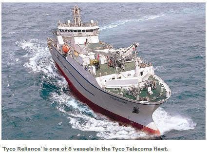 Eines der Schiffe, die die Seekabel ausbringen, Bild: Seacom (Archiv: Vogel Business Media)
