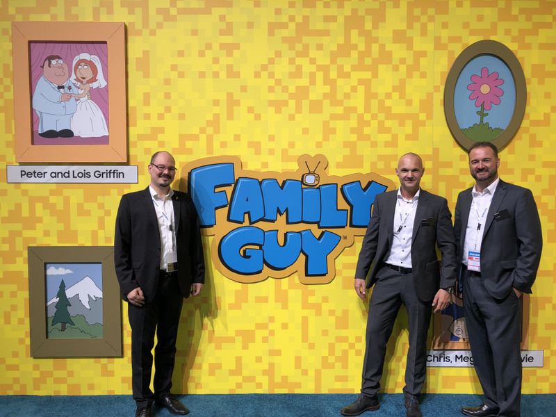 It's all about the big Samung Family (v. l.) Marcel Binder, Michael Vorberger und Toni Jakob. (Bild: IT-BUSINESS)