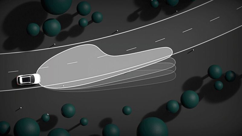 Angepasstes Kurvenlicht mit dem Matrixscheinwerfer. (Bild: Hella)