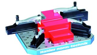 Der Kompaktspanner EH 2369 mit selbsthemmendem Spannhebel ist vielseitig anwendbar. Bild: Halder (Archiv: Vogel Business Media)