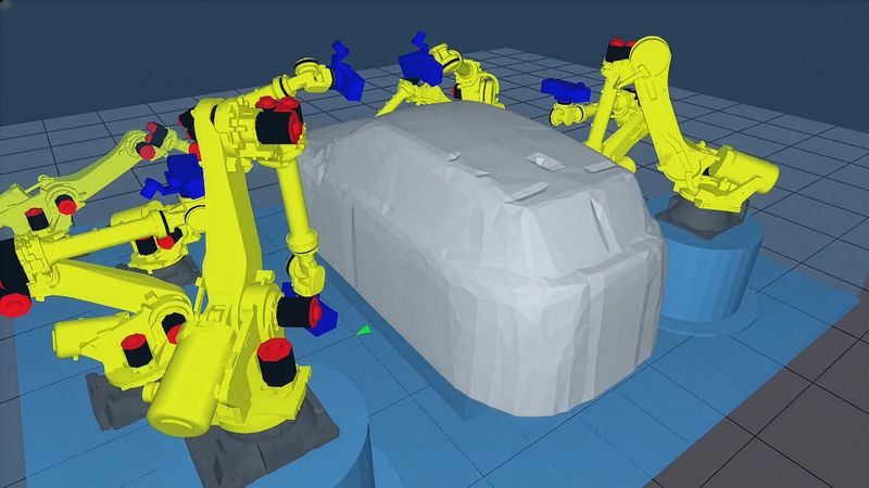 Micro-Epsilon bietet eine kundenspezifische Konfiguration des Zellenlayouts an. Sensoranzahl und Robotik lassen sich flexibel skalieren, um unterschiedliche Taktzeiten und Durchsatzanforderungen abzudecken. (Bild: Micro-Epsilon Messtechnik GmbH & Co. KG)