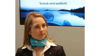 Mit Dr. Anna-Katharina Wittenstein, Geschäftsführung von Wittenstein Schweiz, wird Technik weiblich - nicht nur auf der Hannover Messe. Bild: Michel (Archiv: Vogel Business Media)