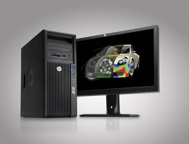 Die  HP Z420 enthält bis zu acht Prozessorkerne der neuesten Intel Xeon E5-1600 v2- und E5-2600 v2-Produktfamilien. (Hewlett-Packard)