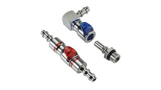 Die LQ-Kupplungen und Stecker von Wolftechnik sind in roter oder in blauer Farbe verfügbar und bieten eine Vielzahl an Konfigurationsmöglichkeiten. (Wolftechnik Filtersysteme)