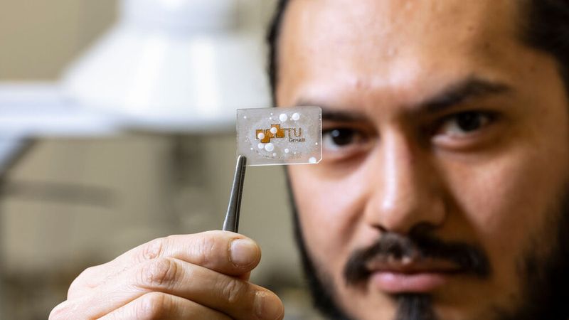 Die zufällige Ausrichtung der Moleküle sorgt für den eisabweisenden Effekt einer neuartigen Beschichtung. (Bild:  Helmut Lunghammer)