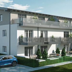 Bereits vor einigen Jahren hat Lindner nach seines Betriebs ein Wohnhaus gebaut. Die Wohnungen gehen an seine Mitarbeiter – zu günstigen Konditionen.(Bild:  Auto Lindner)