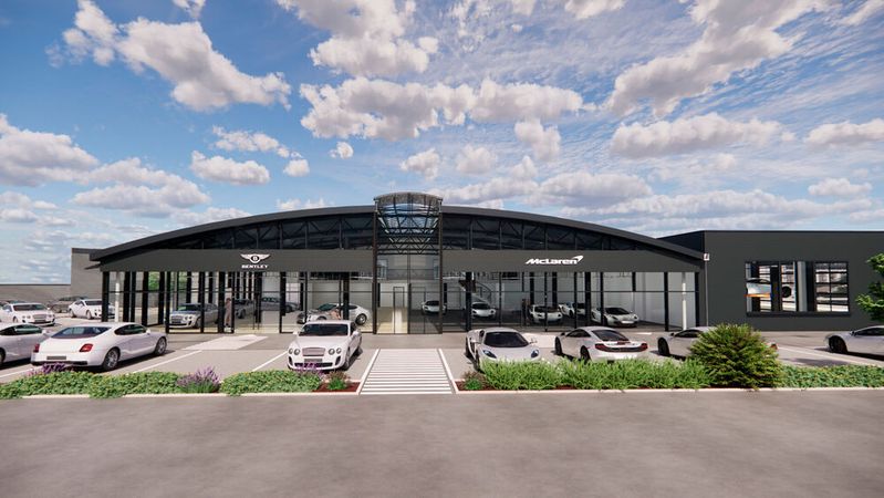 Feser-Graf bündelt sei Geschäft mit Sport- und Luxuswagen künftig an einem umgebauten Standort in Nürnberg in der Noptischstraße. Auch McLaren als neue Marke wird dort untergebracht sein.(Bild:  Feser-Graf-Gruppe)
