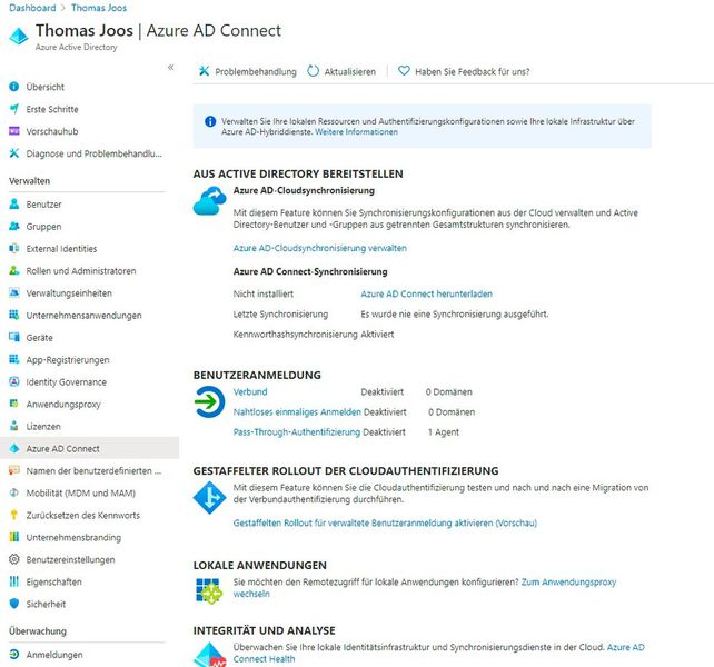 Für die Anmeldung mit Windows Hello for Business sollten sich die Anwender am besten mit einem Azure AD-Konto an Windows anmelden. (Bild: Joos)