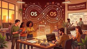 Durch die Zusammenarbeit mehrerer Entwicklerteams können in Open-Source-Software viele Featurues parallel integriert und getestet werden. (Bild: Gemini / KI-generiert)