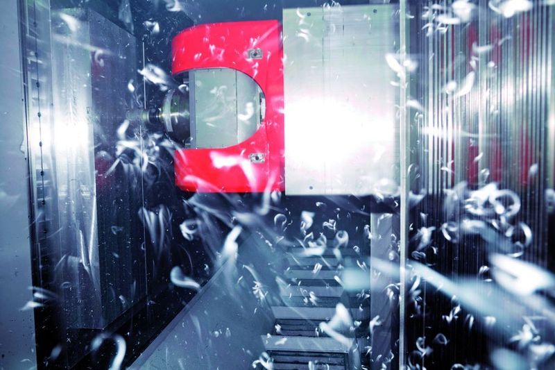 Bild 2: Das Bearbeitungszentrum ermöglicht hohe Zerspanraten aufgrund hoher Spindelleistungen bis 75 kW und hoher Dynamik.  Bild: Handtmann (Archiv: Vogel Business Media)