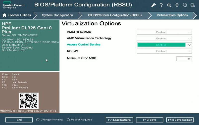 Die Virtualisierungsoptionen im BIOS sollten vor der Installation von Hyper-V angepasst werden. (Joos / HPE)