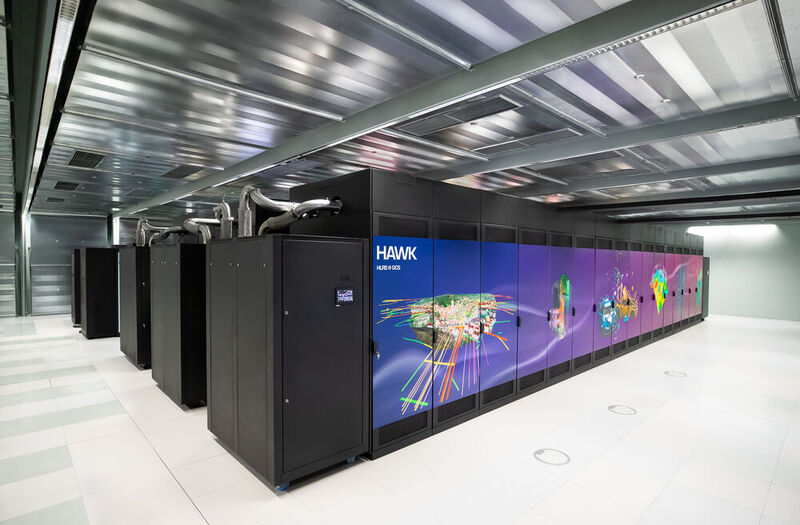Supercomputer Hawk des HLRS (gefördert vom BMBF und MWK)