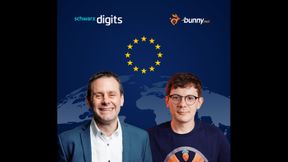 Robin Hermann, CTO von Stackit (links) und Dejan Grofelnik Pelzel, CEO von bunny.net. (Bild: Schwarz Digits)