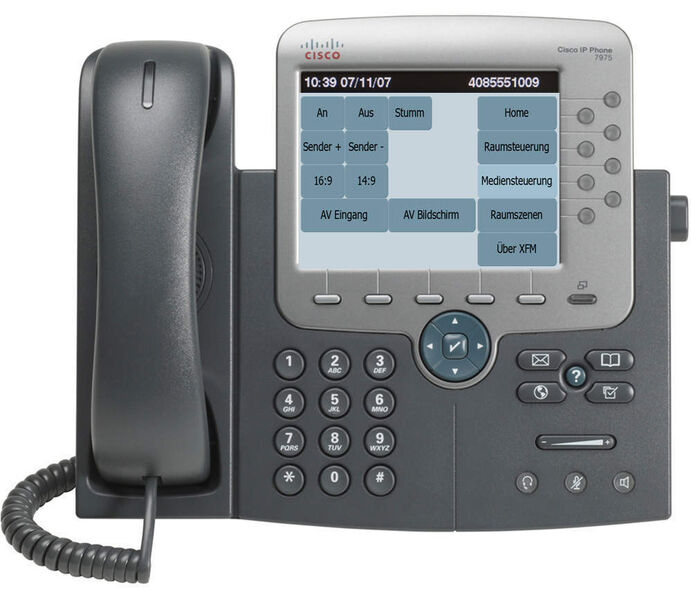 Abbildung 1: Bereits vollständig vorkonfektioniert stellt sich der xevIT Facility Manager XFM auf einem Cisco IP-Phone besonders smart dar. (Archiv: Vogel Business Media)