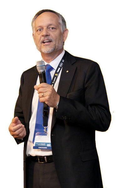 Herman van den Berg, Yokogawa's European president, hosted the seventh user conference in Berlin. (Picture: Yokogawa)