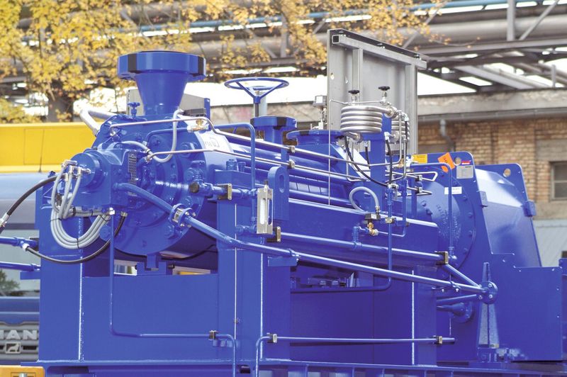 Bild 1: Die für die Untersuchung verwendete mehrstufige Gliederpumpe der HG-Baureihe wird als Kesselspeisepumpe in Kraftwerken eingesetzt. (Bild: KSB)