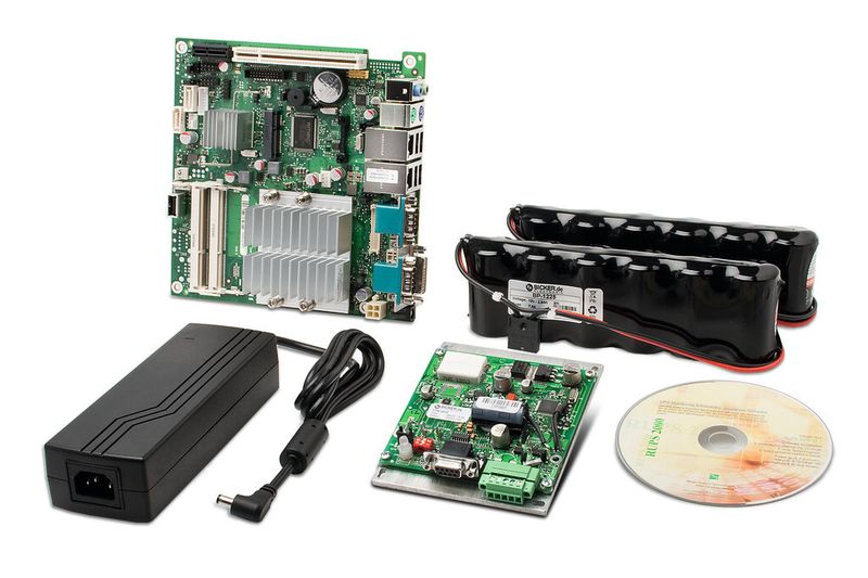 Applikationsbeispiel PC-Komplettsystem: Auf Basis einer Tischnetzteil-Stromversorgung erfolgt eine Kombination mit einer DC-USV. (Bild: Bicker Elektronik)