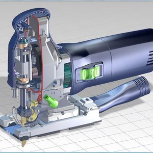 1 Rendering in Echtzeit mit Oberflächenstrukturen, Schatten und Spiegelflächen.  Bilder: PTC/CoCreate
