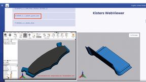 Ausgewählte 3D-CAD-Teile werden automatisch in den 3DViewStation WebViewer geladen. (Screenshot: Kisters)