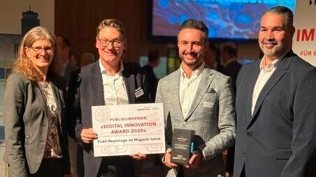 Im Rahmen des Logistikcluster-Forums in Basel vergeben: der diesjährige Digital Innovation Award.(Bild:  Alpha Augmented)