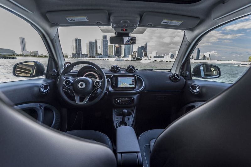 Innen fällt der Zweisitzer für Smart-Verhältnisse relativ geräumig aus. (Daimler)